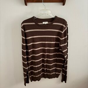 Stripped Brown and Tan Sweater
